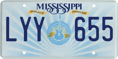 MS license plate LYY655