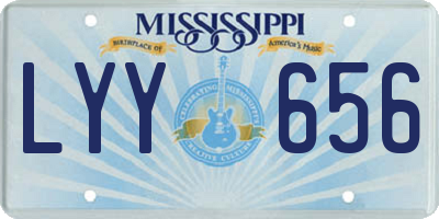 MS license plate LYY656