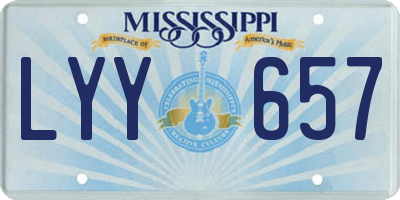 MS license plate LYY657