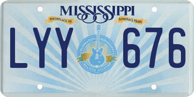 MS license plate LYY676