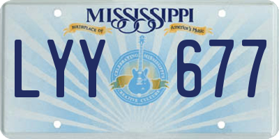 MS license plate LYY677