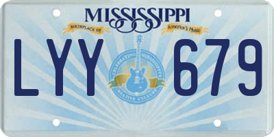 MS license plate LYY679