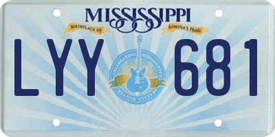 MS license plate LYY681