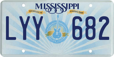 MS license plate LYY682