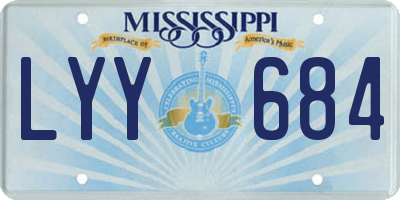 MS license plate LYY684