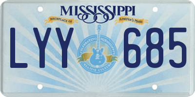 MS license plate LYY685
