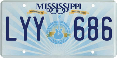 MS license plate LYY686