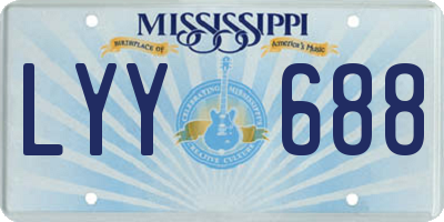 MS license plate LYY688