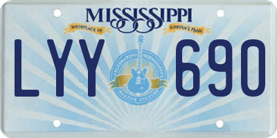 MS license plate LYY690
