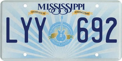 MS license plate LYY692