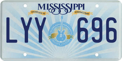 MS license plate LYY696