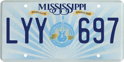 MS license plate LYY697