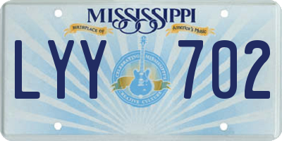 MS license plate LYY702