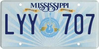 MS license plate LYY707