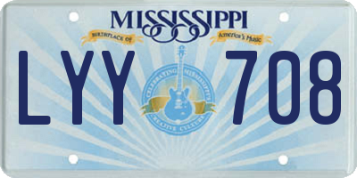 MS license plate LYY708