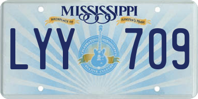MS license plate LYY709