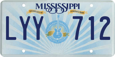MS license plate LYY712