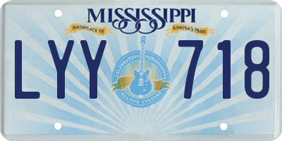 MS license plate LYY718