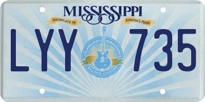MS license plate LYY735
