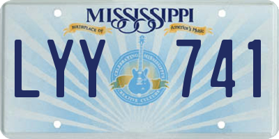 MS license plate LYY741
