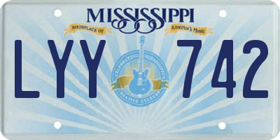 MS license plate LYY742