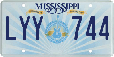 MS license plate LYY744