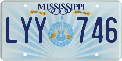 MS license plate LYY746