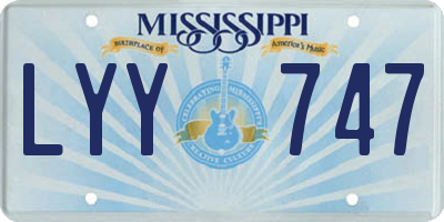MS license plate LYY747