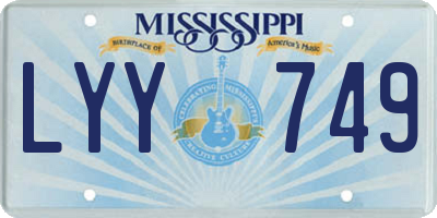 MS license plate LYY749
