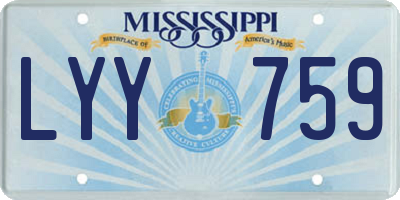 MS license plate LYY759