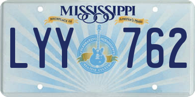 MS license plate LYY762