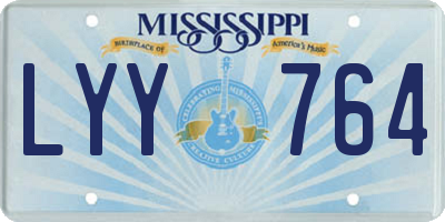 MS license plate LYY764