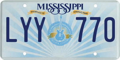 MS license plate LYY770
