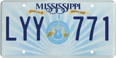 MS license plate LYY771