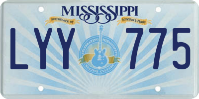 MS license plate LYY775
