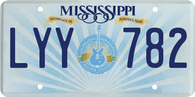MS license plate LYY782