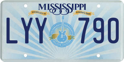 MS license plate LYY790