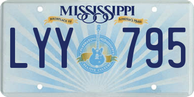 MS license plate LYY795