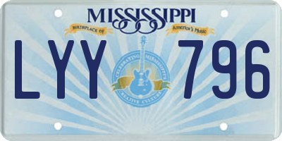 MS license plate LYY796