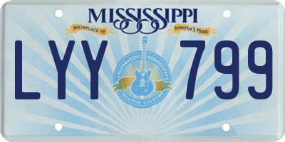 MS license plate LYY799