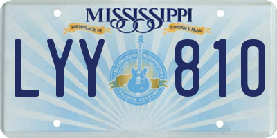 MS license plate LYY810