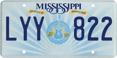 MS license plate LYY822