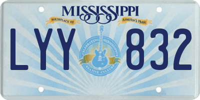 MS license plate LYY832