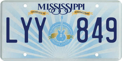 MS license plate LYY849