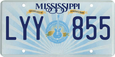 MS license plate LYY855