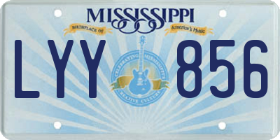 MS license plate LYY856
