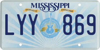 MS license plate LYY869