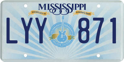 MS license plate LYY871
