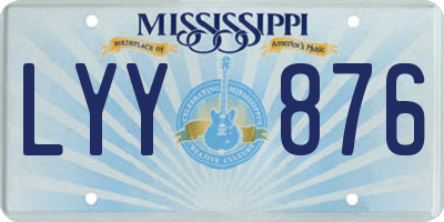 MS license plate LYY876