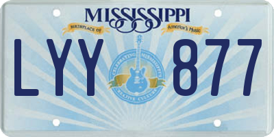 MS license plate LYY877